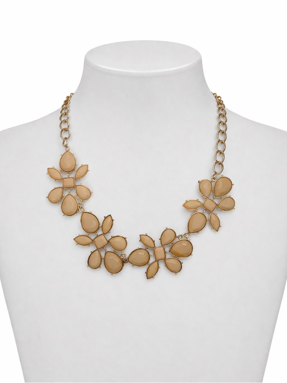 RUE21 Gold and Peach Floral Necklace